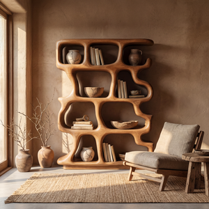 Modern Organic Statement Bookcase
