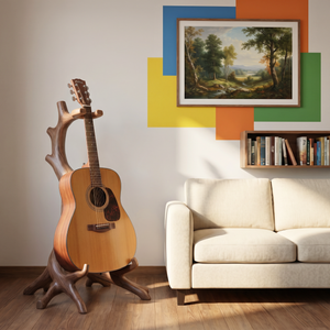 Organic Root Guitar Holder Handmade Wooden Instrument Stand