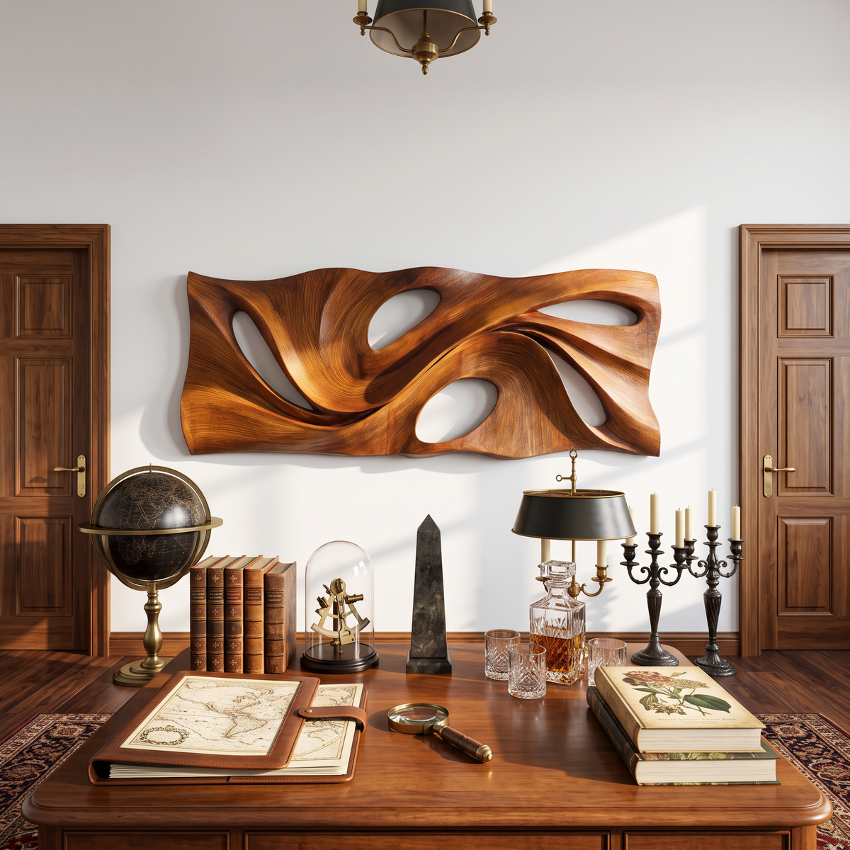 Wall Sculpture Abstract Flow with Organic Curves and Open Forms