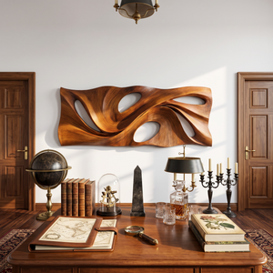 Wall Sculpture Abstract Flow with Organic Curves and Open Forms