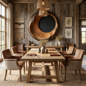 Textured Solid Wood Eclipse Wall Sculpture with Open Center and Natural Edge