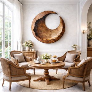 Large Solid Wood Carved Wall Art for Living Room Display