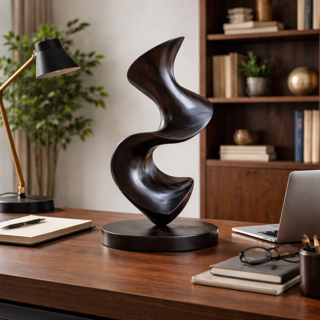 Abstract Flowing Sculpture Modern Organic Tabletop Decor