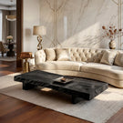 Live-Edge Solid-Wood Coffee Table for Japandi Living Rooms