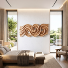 Spiral Tide Wood Wall Sculpture with Organic Flow