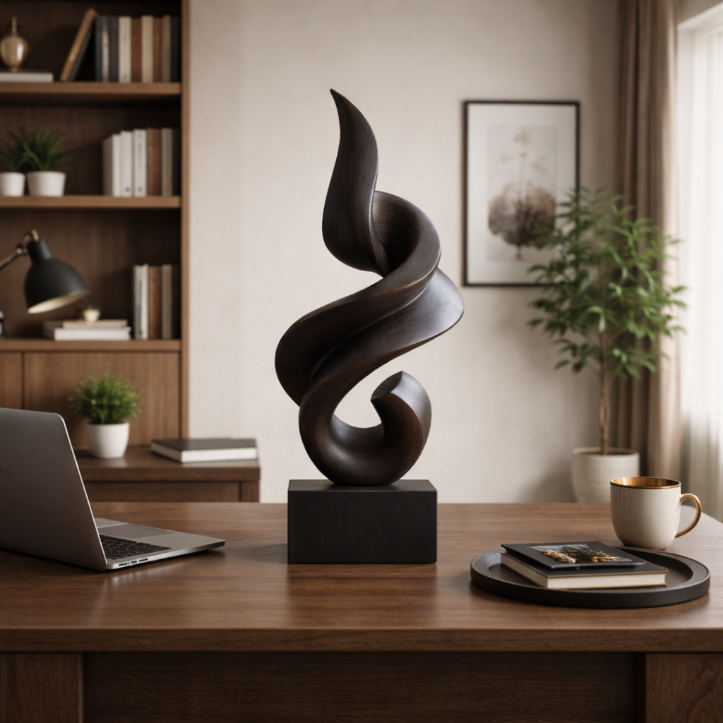 Modern Abstract Sculpture Contemporary Minimalist Table Decor