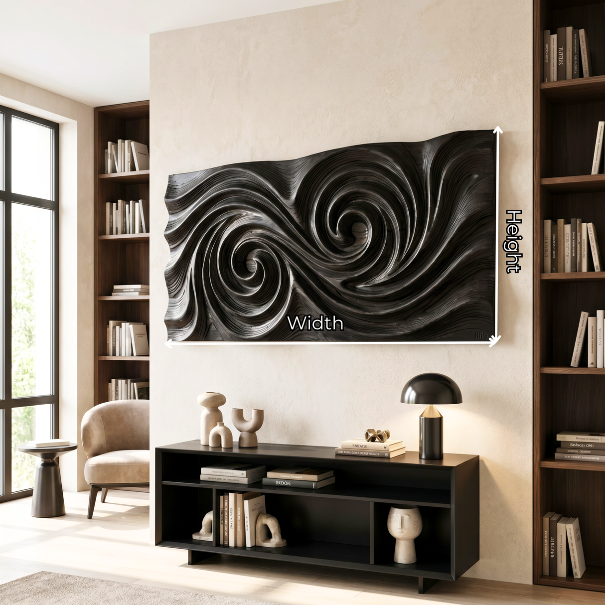 Whirlwind Grain Wood Wall Sculpture