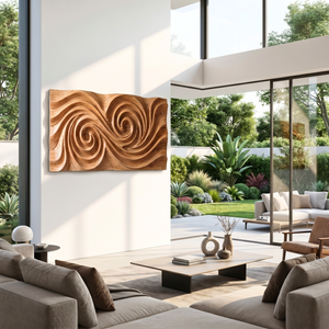Whirlwind Grain Wood Wall Sculpture