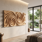 Whirlwind Grain Wood Wall Sculpture