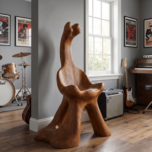 Guardian Guitar Holder Handmade Sculptural Floor Stand
