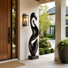 Handcrafted Solid Wood Flowing Void Floor Sculpture