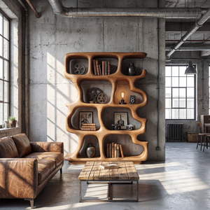 Modern Organic Statement Bookcase