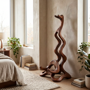 Wooden Guitar Stand with Organic Design for Acoustic Guitar Display