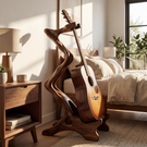 Organic Sculptural Guitar Stand Handcrafted Wooden Acoustic Holder