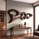 Wall Sculpture Abstract Organic Flow with Sculptural Open Forms