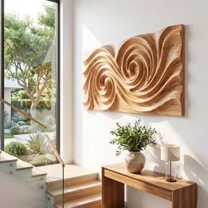 Whirlwind Grain Wood Wall Sculpture