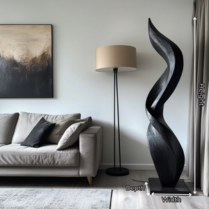 Solid Wood Flow Sculpture for Modern Interior Spaces