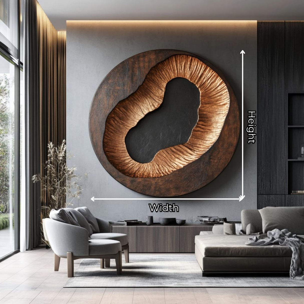 Modern Abstract Solid Wood Wall Decor for Living Room Interiors