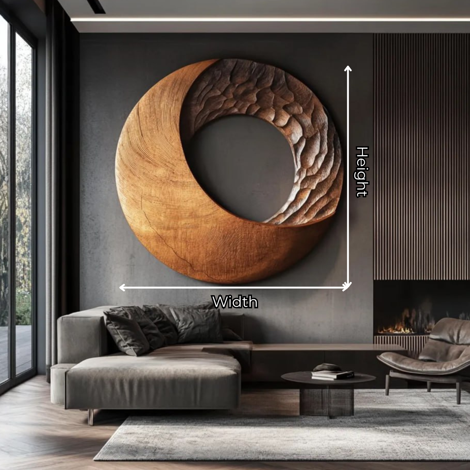 Contemporary Solid Wood Wall Art for Living Room Interiors