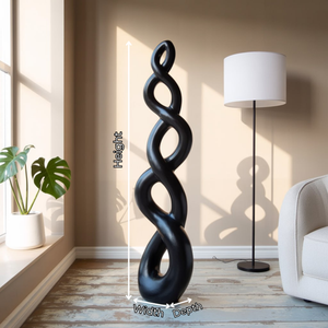 Abstract Solid Wood Floor Sculpture for Modern Living Room Decor