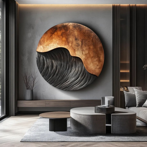 Modern Abstract Solid Wood Wall Art for Living Room Interiors