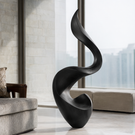 Modern Abstract Solid Wood Floor Sculpture for Luxury Interiors