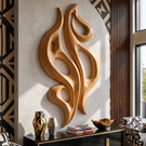 Wall Sculpture Dancing Flame with Sculptural Open Forms
