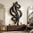 Wall Sculpture Dancing Flame with Sculptural Open Forms