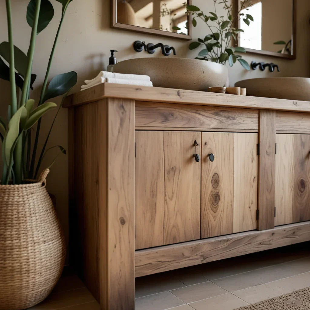 Solid Wood Vanity for Coastal Bathrooms