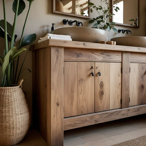 Solid Wood Vanity for Coastal Bathrooms