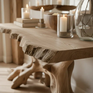 Solid Wood Root Console Table for Modern Entryway Decor