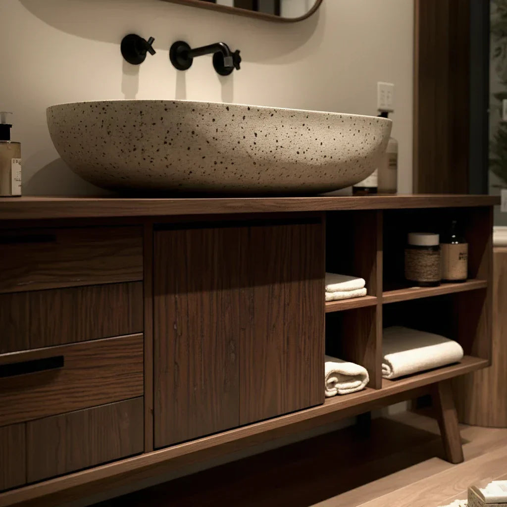 Solid-Wood Vanity for Modern Bathrooms