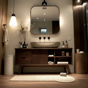 Solid-Wood Vanity for Modern Bathrooms