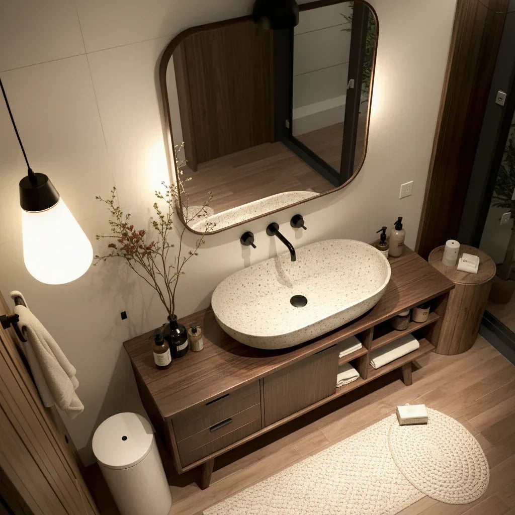 Solid-Wood Vanity for Modern Bathrooms
