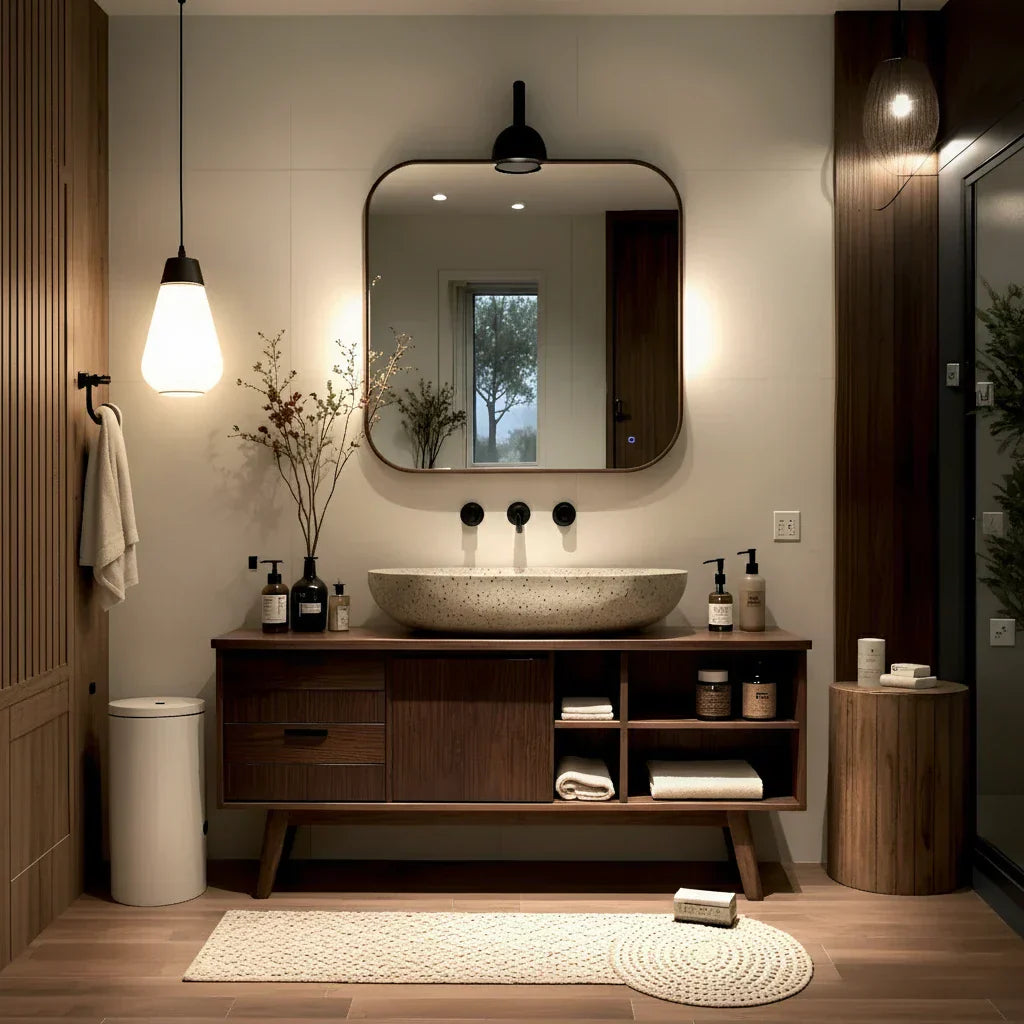 Solid-Wood Vanity for Modern Bathrooms