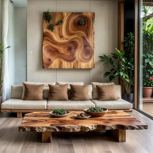 Live-Edge Solid-Wood Coffee Table for Organic Living Rooms