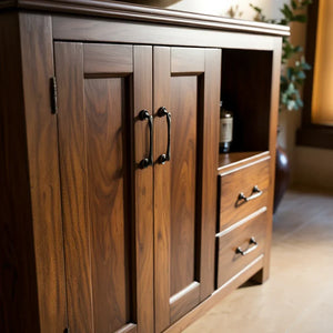 Solid-Wood Bathroom Vanity for Classic Bathrooms