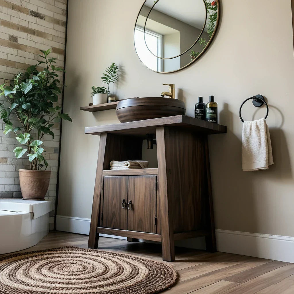 Solid Wood Bathroom Vanity for Spa-Inspired Bathrooms