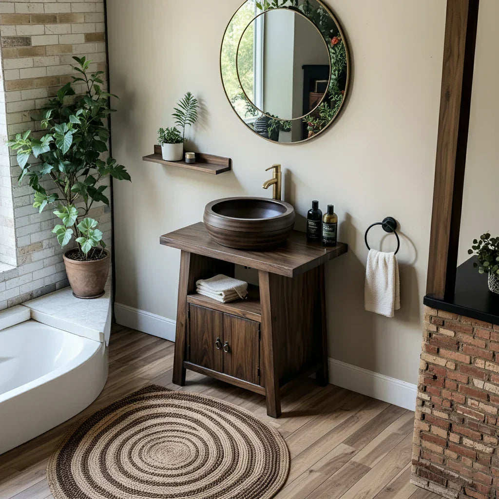 Solid Wood Bathroom Vanity for Spa-Inspired Bathrooms