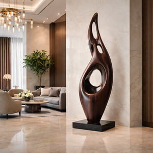 Solid Wood Contemporary Sculptural Form for Luxury Interior Spaces