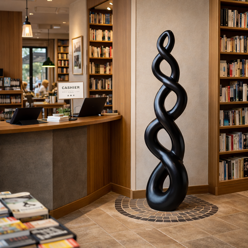 Abstract Solid Wood Floor Sculpture for Modern Living Room Decor