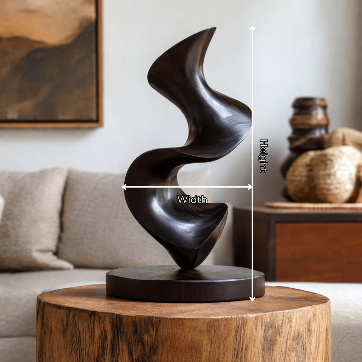 Abstract Flowing Sculpture Modern Organic Tabletop Decor