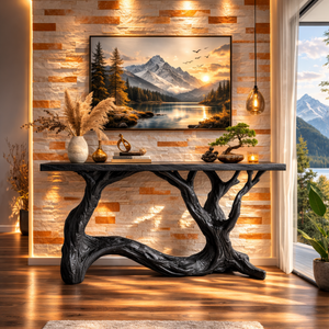 Interwoven Branch Solid Wood Console Table