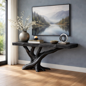 Branch Silhouette Solid Wood Console Table