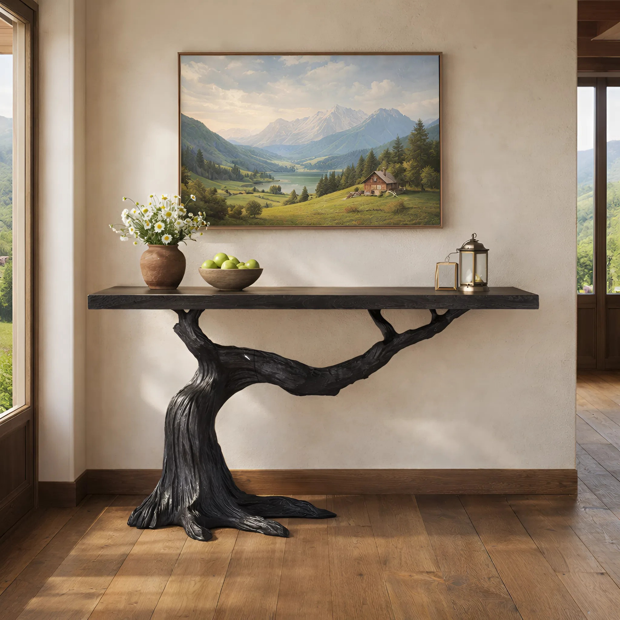 Single Canopy Solid Wood Console Table