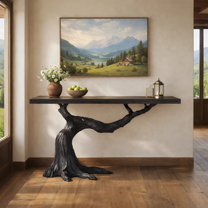 Single Canopy Solid Wood Console Table