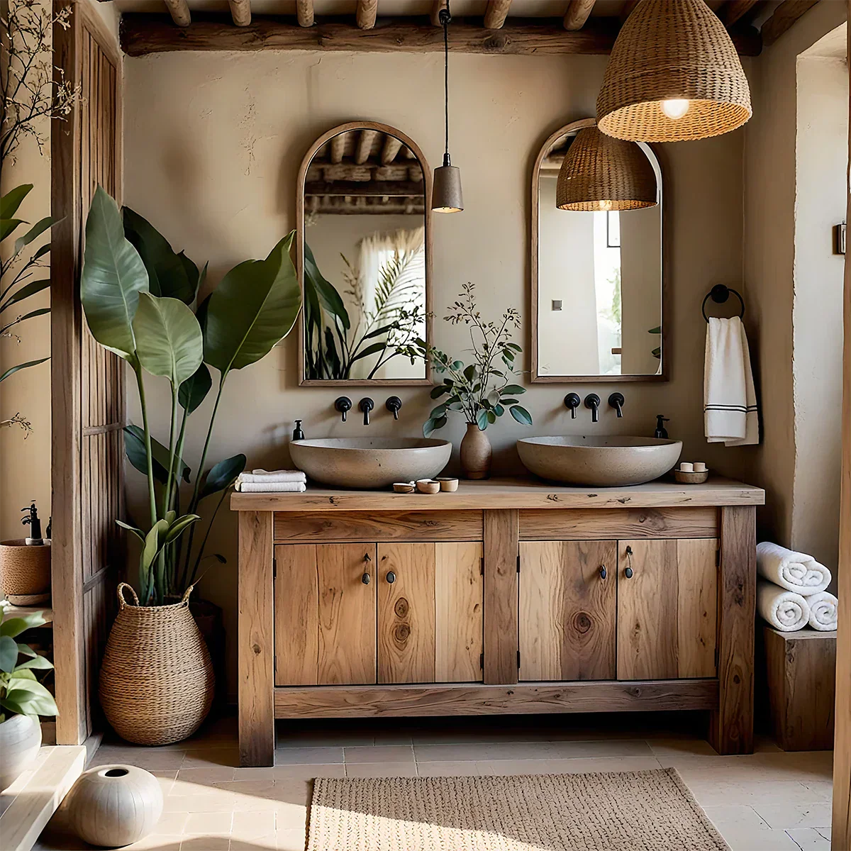 Solid Wood Vanity for Coastal Bathrooms
