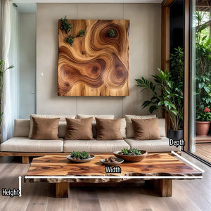 Live-Edge Solid-Wood Coffee Table for Organic Living Rooms