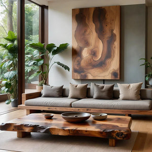 Live Edge Solid Wood Coffee Table for Nature Inspired Living Rooms