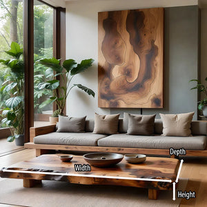 Live Edge Solid Wood Coffee Table for Nature Inspired Living Rooms